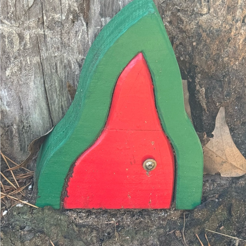 Red and Green Elf Door